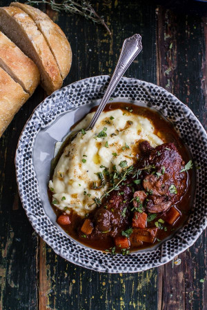 One-Pot 45 Minute Coq au Vin with Brown Butter Sage Mashed Potatoes ...