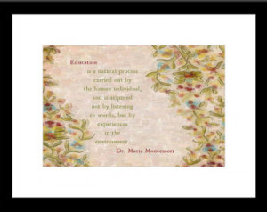 Free Shipping Maria Montessori Education Quote 8x10 Fine Art Print for ...