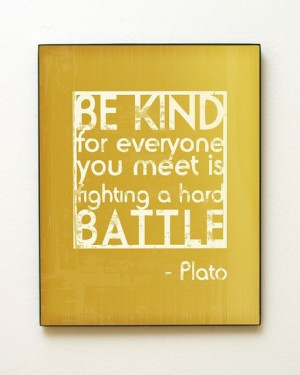 Plato's words.