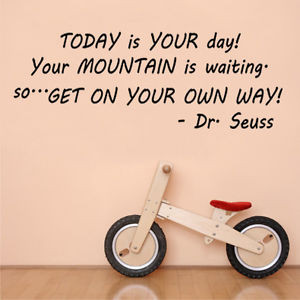 Details about DR. SEUSS TODAY IS YOUR DAY WORDS QUOTE WALL ART STICKER ...