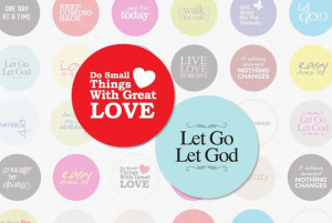 INSPIRATIONAL SAYINGS - 1 Inch Circle Digital Collage Sheet for Bottle ...