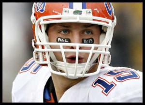 ... Tebow. They can’t resist a player with Bible verses on his eyeblack