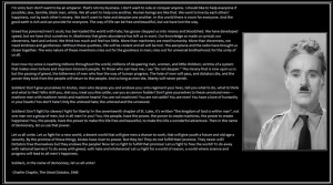 Charlie Chaplin's Speech 1940. The Great Dictator by MobiusBlue-Zero