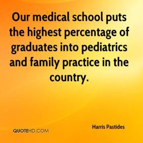 Harris Pastides - Our medical school puts the highest percentage of ...