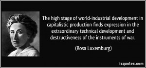 high stage of world-industrial development in capitalistic production ...