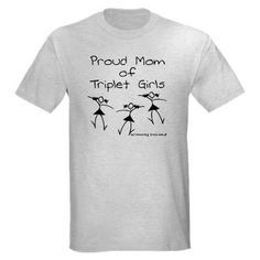 proud mom of triplet girls ash grey t shirt more mom gift gift idease ...