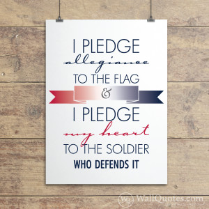 Pledge Allegiance Wall Quotes™ Giclée Art Print
