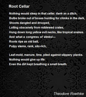 Root Cellar Poem
