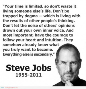 Quotes about regret steve jobs death quotes secure others life ...