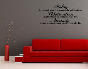 ATTITUDE-ABILITY-Vinyl-Wall-Quote-Art-Decal-Sticker-Inspirational ...