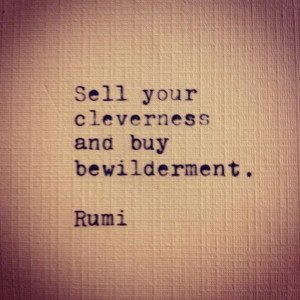 Bewilderment Quote Rumi Typed On Antique French by TarahTypes, $8.00