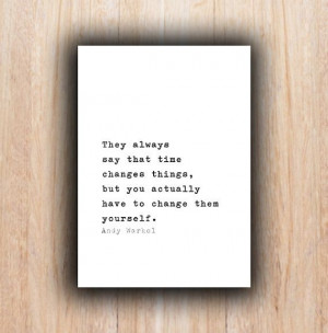 Andy Warhol Quote 5x7 8x10 Printable INSTANT by PrintableHome, $4.70