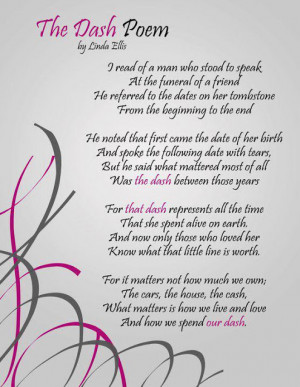 the dash poem