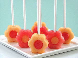 Watermelon & Cantaloupe Fruit Pops: nice to have a healthy option at a ...