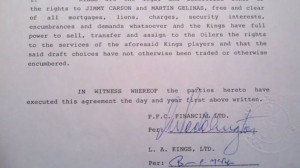 Posture Full Size Wayne Gretzky Trade Agreement Between Oilers, Kings ...