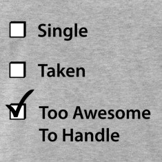 Single. Taken. Too Awesome To Handle.