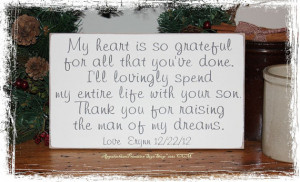 ... Daughter in Law Mother in Law Gift -WOOD SIGN- Wedding Shower