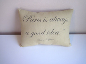 Audrey Hepburn Sabrina Quote Pillow - 