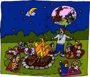 Cartoon of Campfire Stories
