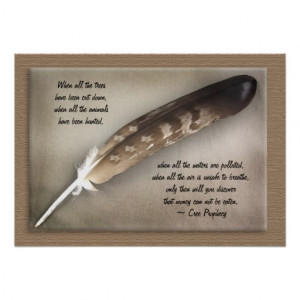 native_american_indian_cree_prophecy_eagle_feather_poster ...