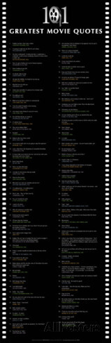 101 Greatest Movie Quotes Poster