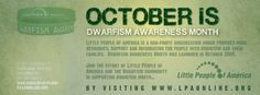 Dwarfism Awareness Month dwarfaware.wordpress.com