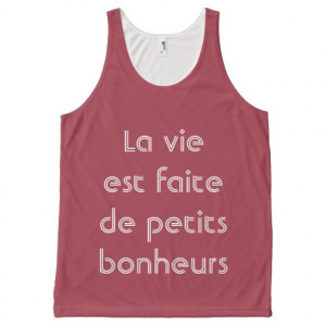 Life Is Made Of Small Pleasures French Quote All-Over Print Tank Top