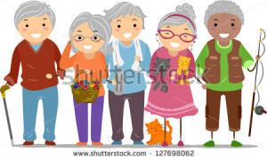 Senior Citizen Symbol Stickman senior citizens