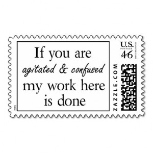 Funny office quotes joke humor postage stamps