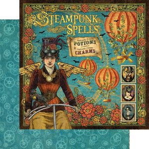... Steampunk Spells Collection - 12 x 12 Double Sided Paper - Steampunk