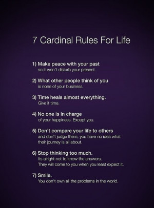 Cardinal Rules For Life
