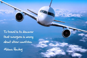 inspirational travel quotes airplane above the clouds