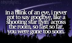 ... saw you we saw a shooting star you will always be my shooting star