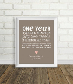 ... Ideas, One Year Anniversary Countdown, 1 Year Marriage Anniversary