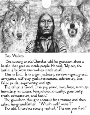 Native American Quotes Old Cherokee Proverb Two Wolves Krexy HD