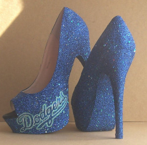 custom LA Dodgers high heels