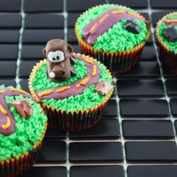 Cars Inspired Cupcakes Featuring Mater