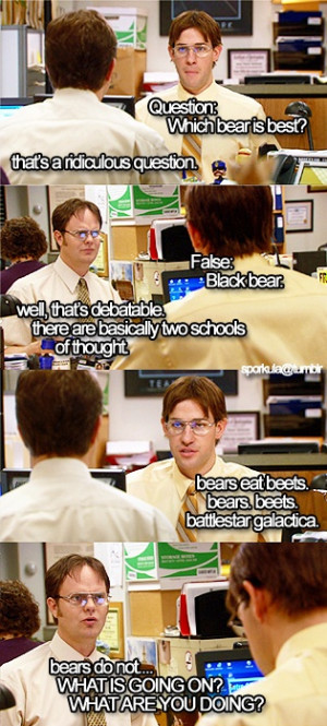 dwight schrute bear quotes