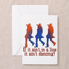 Line Dancing Greeting Card for