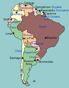 Test your geography knowledge - South America capital cities ...