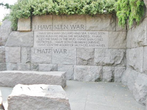 Franklin Delano Roosevelt Memorial Photo: Wall with quote