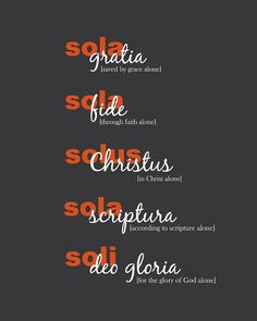 The Five Solas Art Print - Reformation Art - Sola Gratia, Sola Fide ...