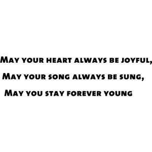 Forever Young Quote Text...