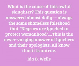 Anti-lynching activist Ida B. Wells in a 1909 speech at the first ...