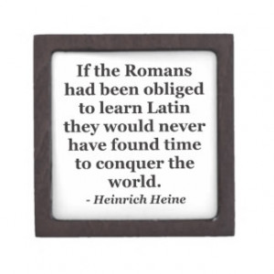 Romans learn Latin Quote Premium Trinket Box