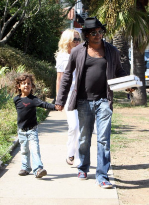 Naveen Andrews and His Son