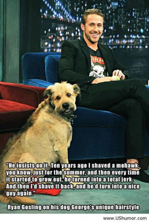 Ryan Gosling and his funny dog US Humor - Funny pictures, Quotes, Pics ...