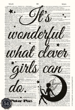 Vintage Dictionary Art Print, Peter Pan Quote by Vintage Print $8.50
