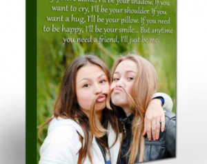 Gift for Sister or Best Friend. Gallery Wrapped Canvas Print Custom ...