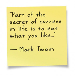 Mark Twain #quote about #food